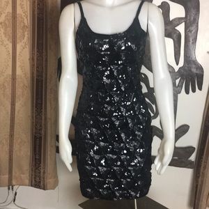 Vintage A.J Bari sequins/beaded dress back…